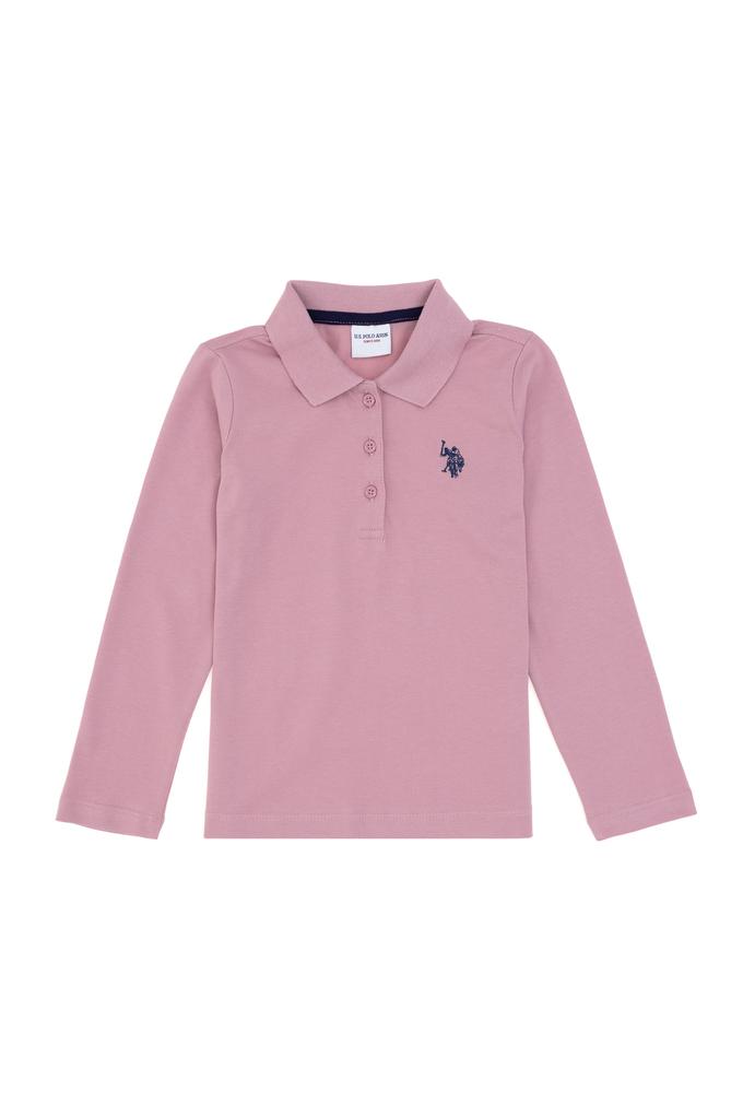 Kız Çocuk Manolya Polo Yaka Basic Sweatshirt
