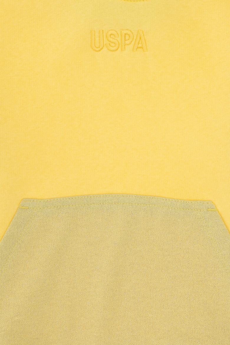 Kız Çocuk Sarı Kapüşonlu Sweatshirt - 50290706049