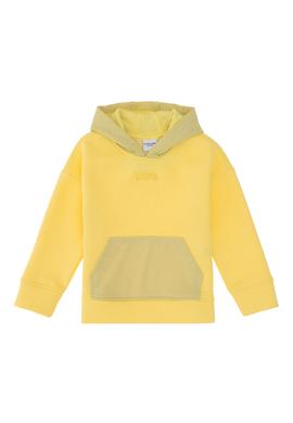 Kız Çocuk Sarı Kapüşonlu Sweatshirt - 50290706049