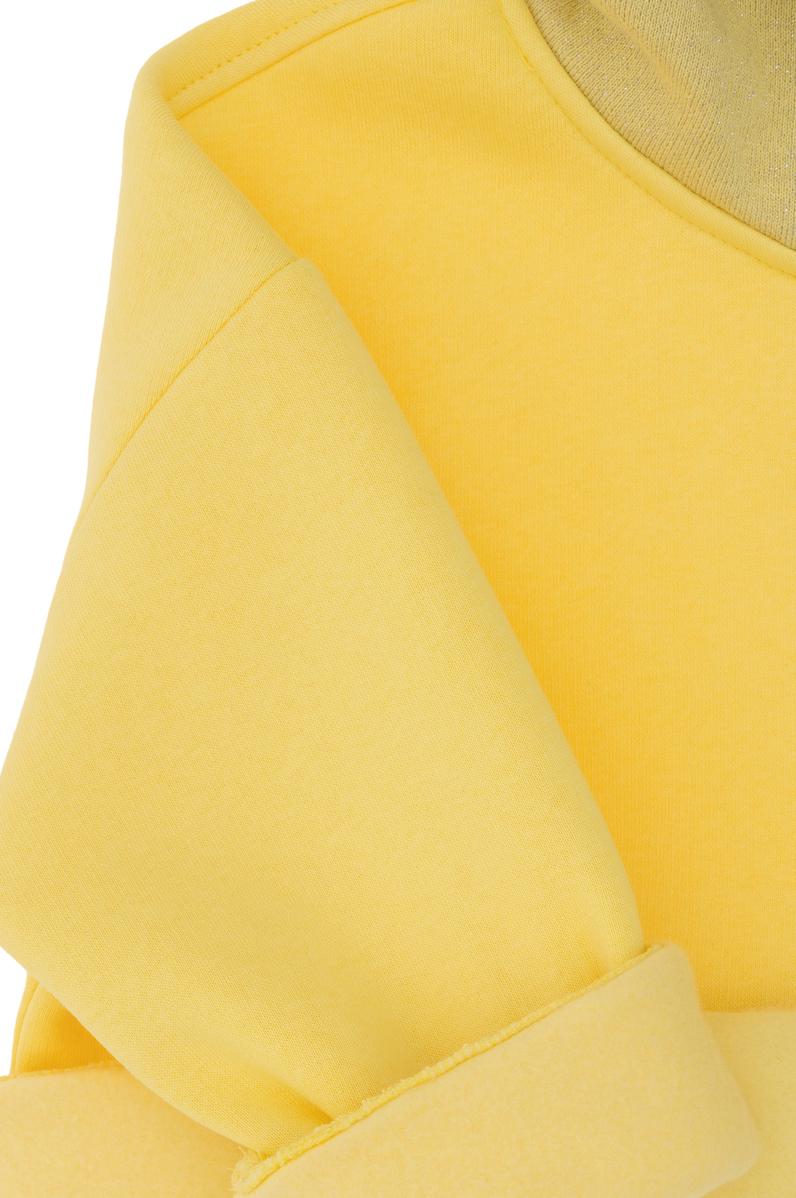Kız Çocuk Sarı Kapüşonlu Sweatshirt