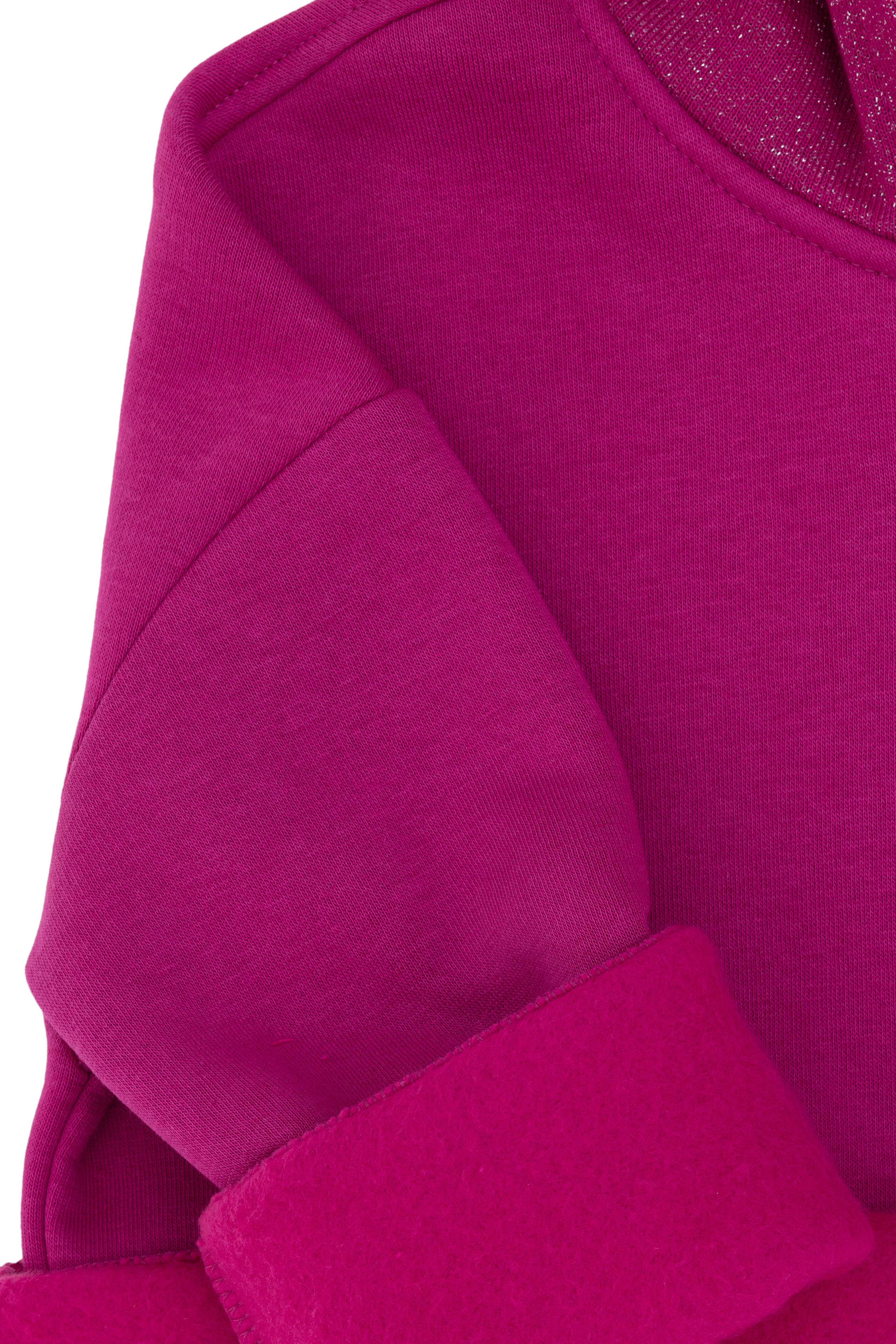 Kız Çocuk Fuşya Kapüşonlu Sweatshirt - Image 4