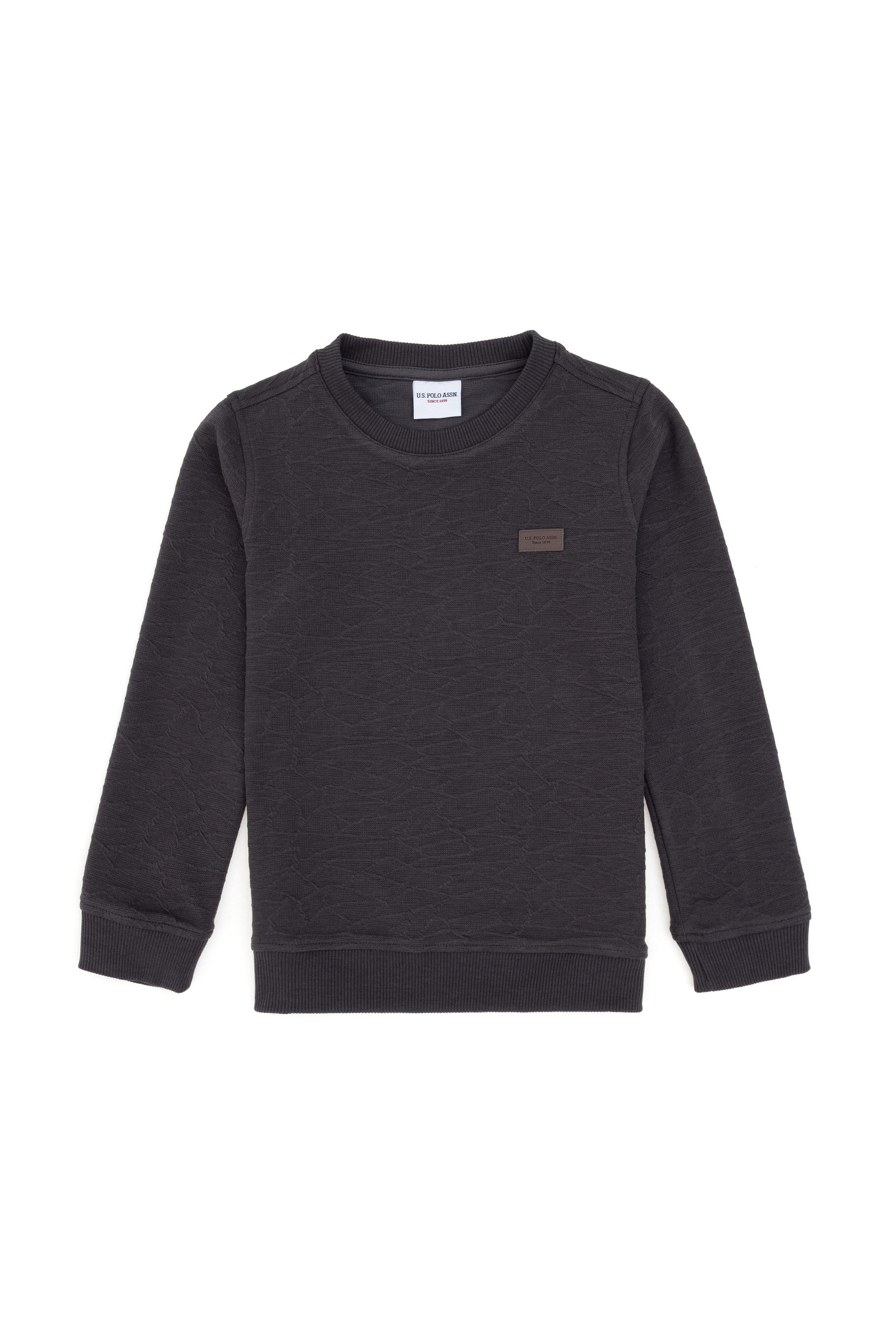 Erkek Çocuk Antrasit Bisiklet Yaka Sweatshirt