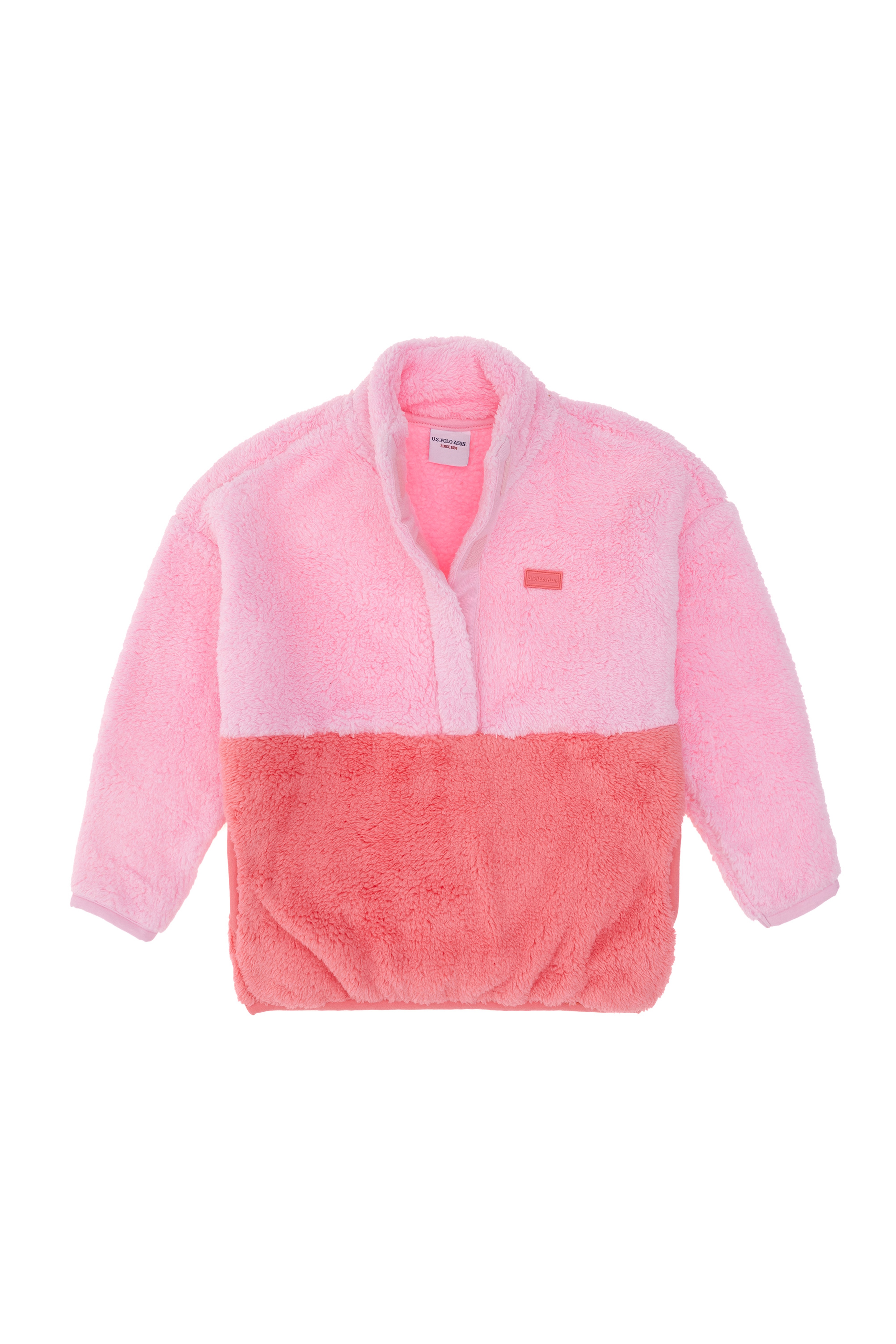 Kız Çocuk Pembe Polar Sweatshirt - Image 1