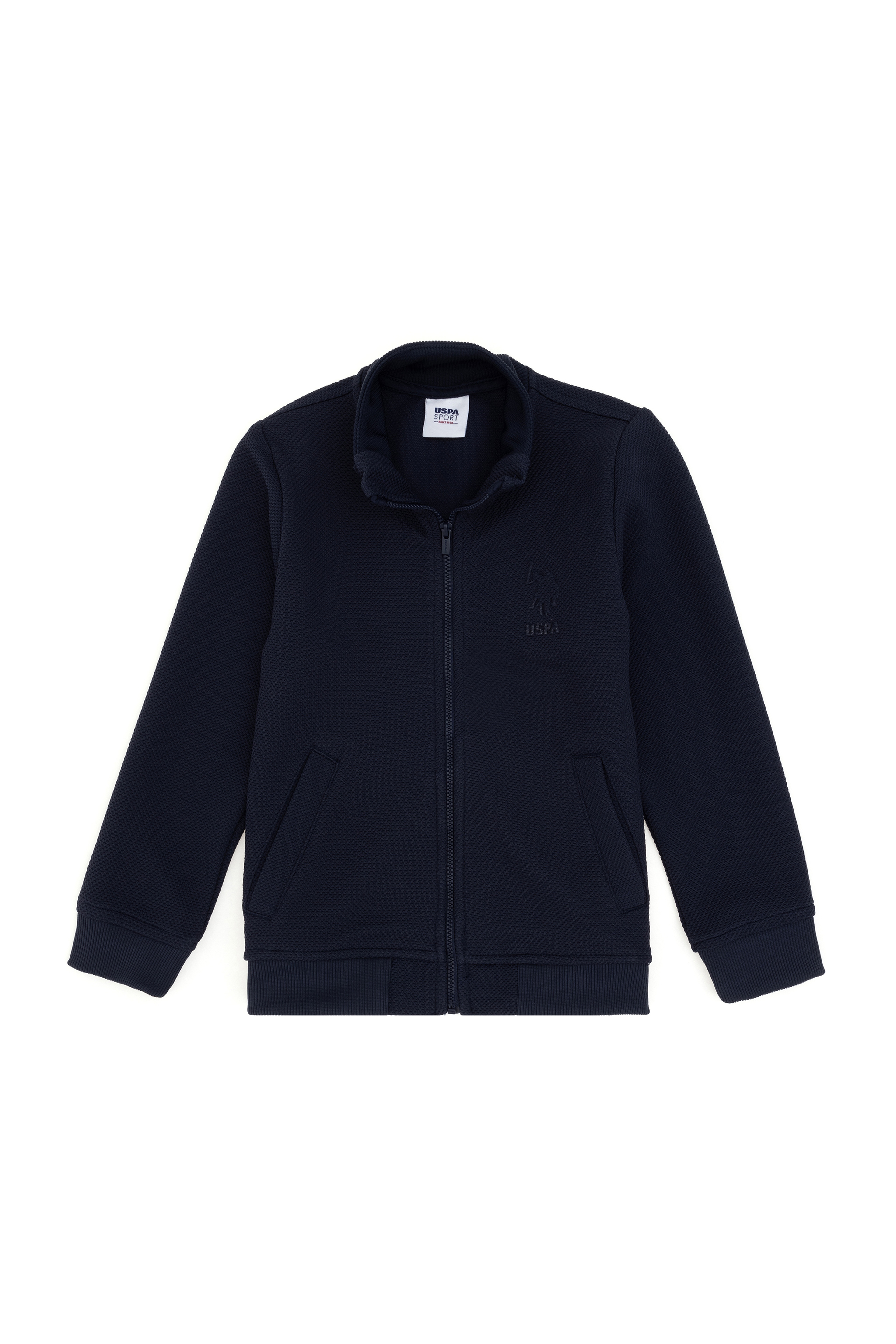 Erkek Çocuk Fermuarlı Lacivert Sweatshirt - Image 1
