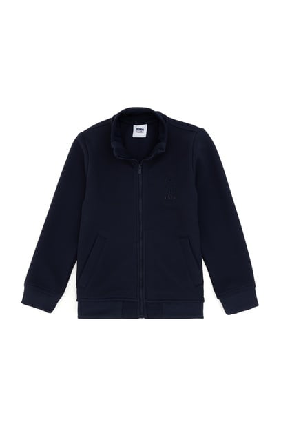 Erkek Çocuk Fermuarlı Lacivert Sweatshirt