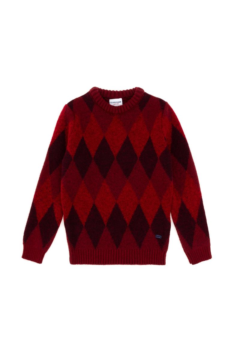 Erkek Çocuk Vişne Kazak