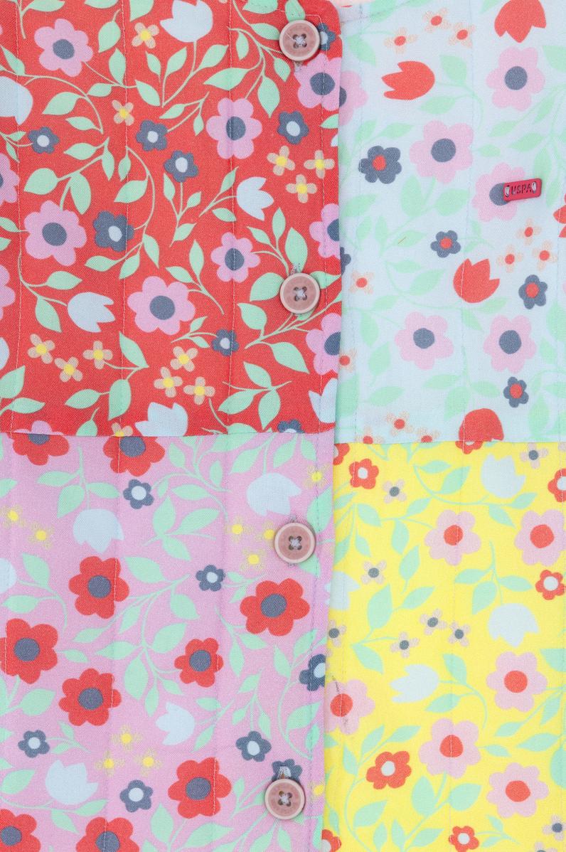 Kız Çocuk Nar Çiçeği Uzun Kollu Gömlek