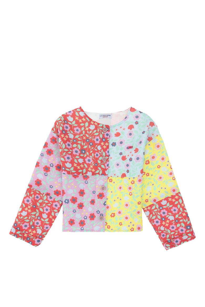 Kız Çocuk Nar Çiçeği Uzun Kollu Gömlek - 50292379003