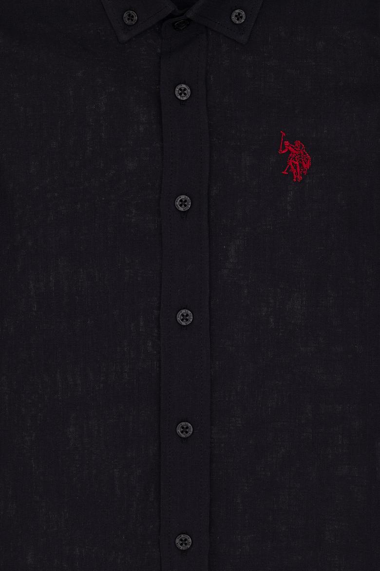 Erkek Çocuk Siyah Uzun Kollu Basic Gömlek - 50306583080