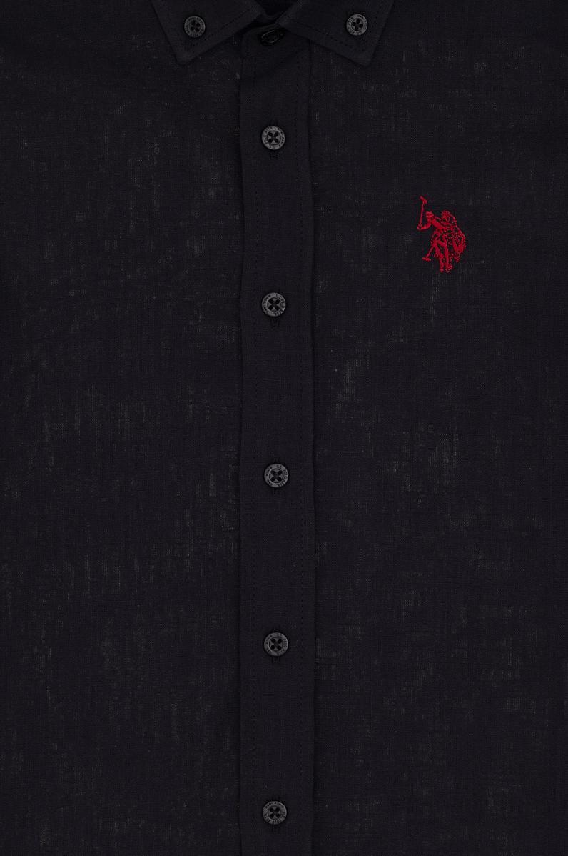 Erkek Çocuk Siyah Uzun Kollu Basic Gömlek