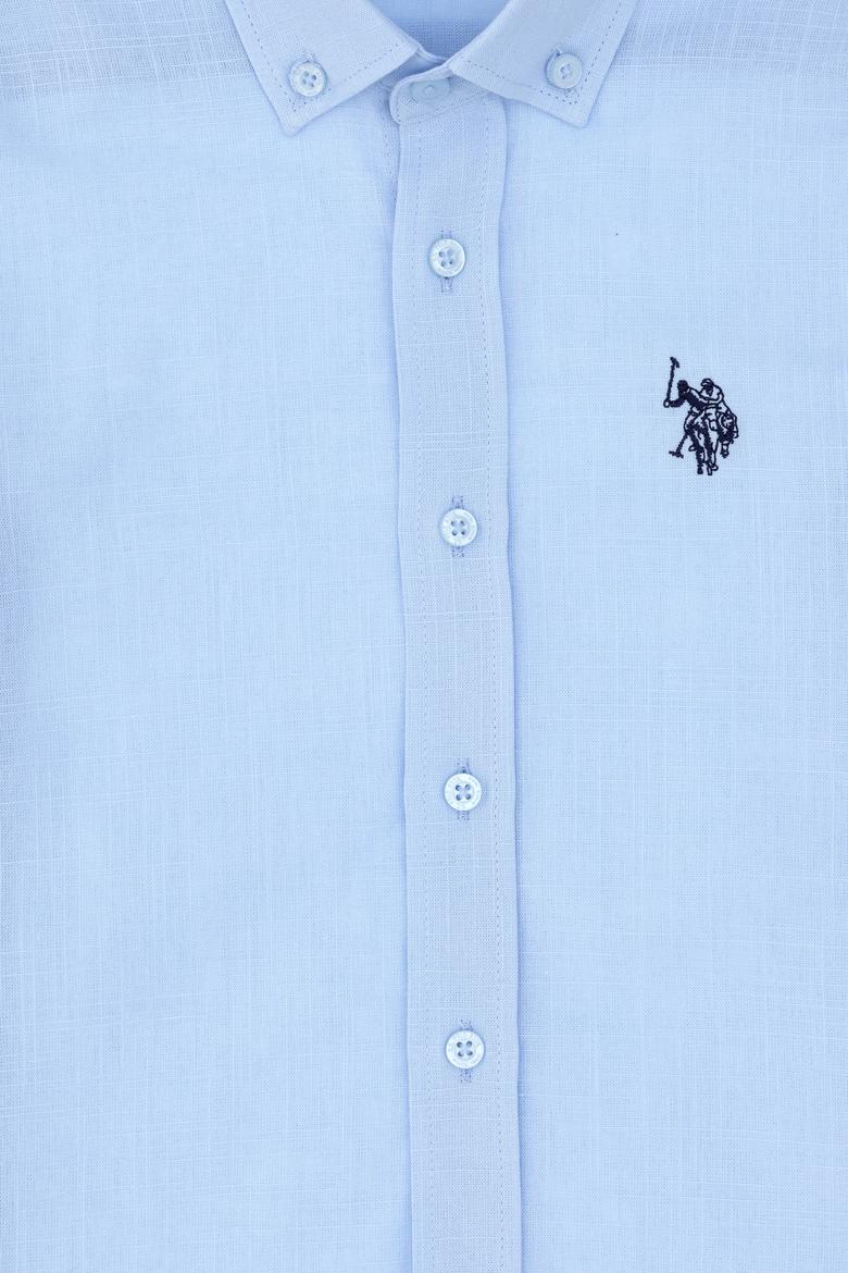 Erkek Çocuk Açık Mavi Uzun Kollu Basic Gömlek - 50306583109