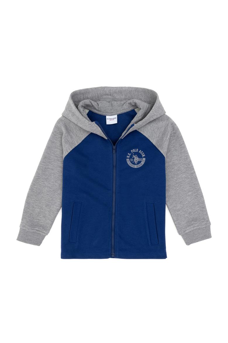 Erkek Çocuk Fermuarlı Kapüşonlu İndigo Sweatshirt - 50293498001