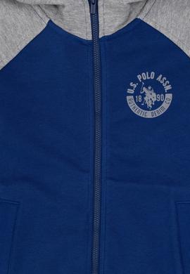 Erkek Çocuk Fermuarlı Kapüşonlu İndigo Sweatshirt - 50293498001