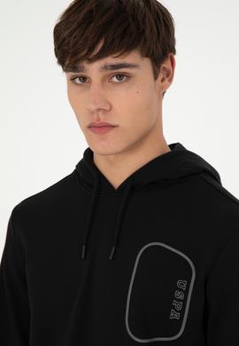 Erkek Siyah Sweatshirt - 50293310043