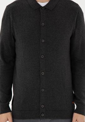 Erkek Antrasit Melanj Triko Hırka - 50297074015