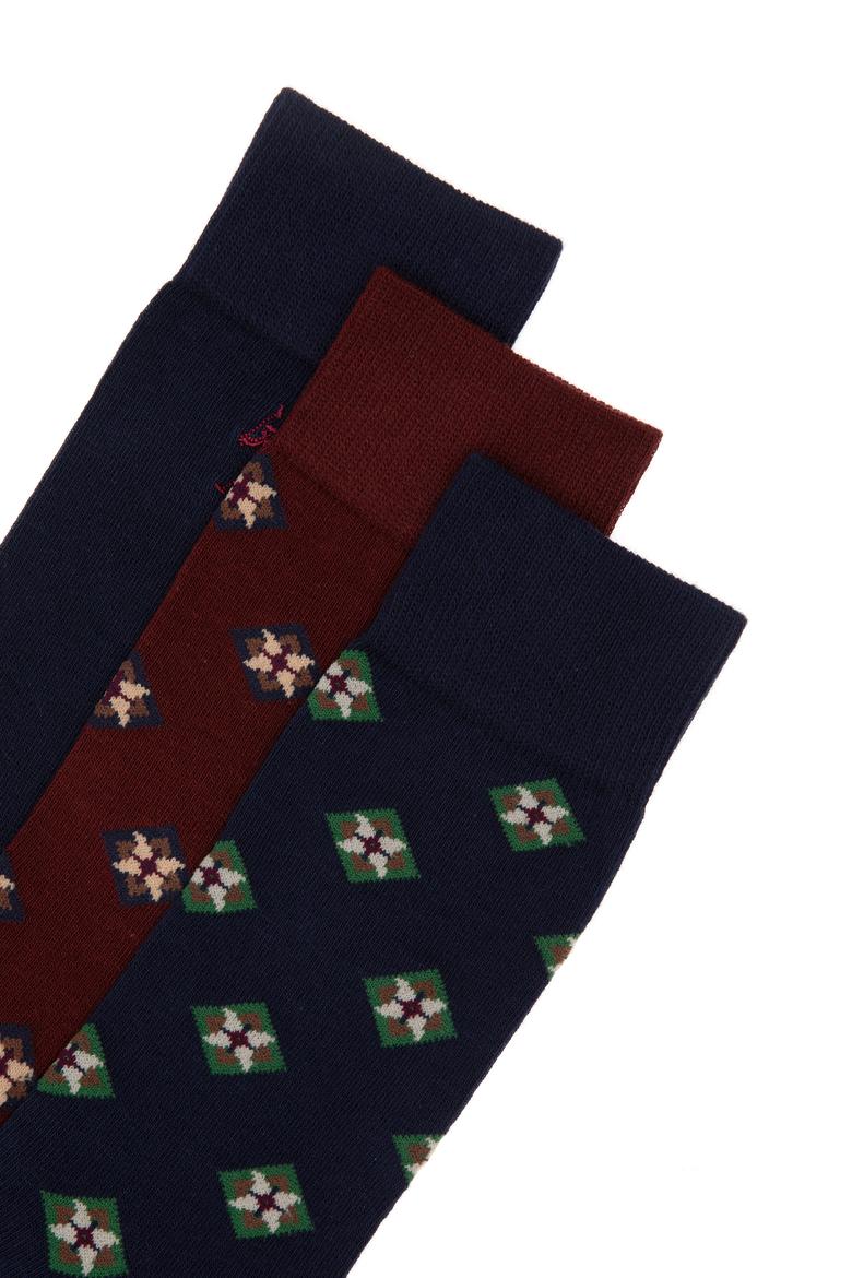 Erkek Lacivert 3'lü Soket Çorap - 50299038001