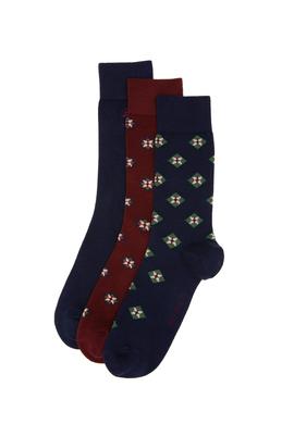 Erkek Lacivert 3'lü Soket Çorap - 50299038001