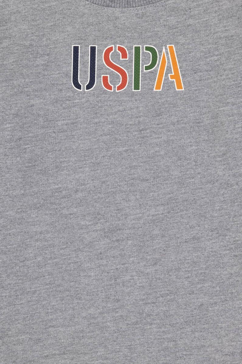 Erkek Çocuk Gri Melanj Basic Sweatshirt