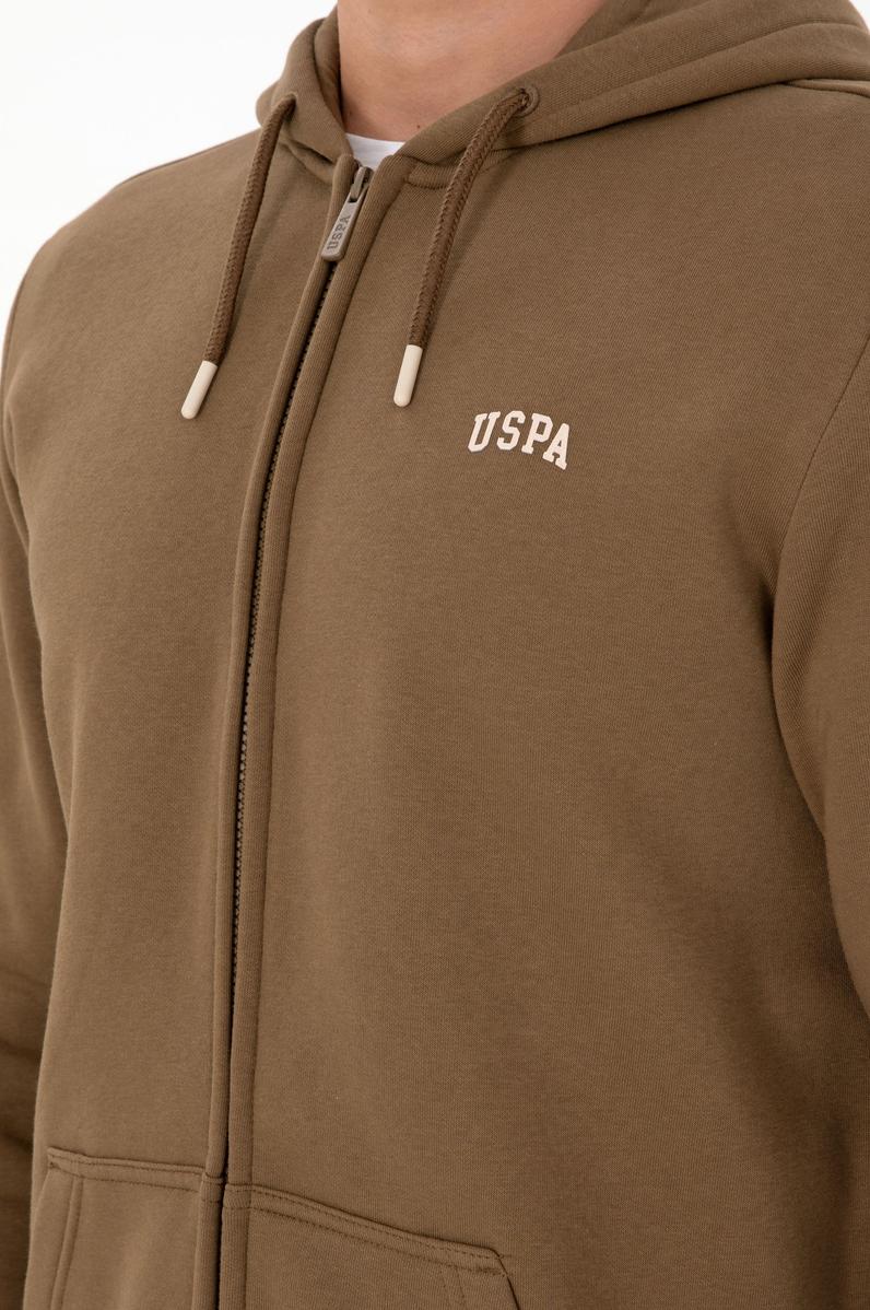 Erkek Haki Şardonlu Örme Hırka