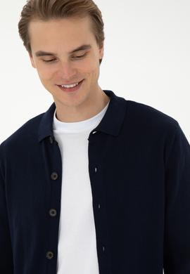 Erkek Lacivert Triko Hırka - 50297074001