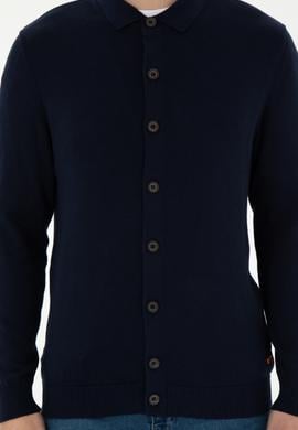 Erkek Lacivert Triko Hırka - 50297074001