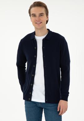 Erkek Lacivert Triko Hırka - 50297074001