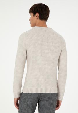 Erkek Slim Fit Bisiklet Yaka Taş Kazak - 50297050010