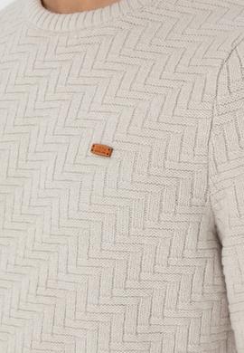 Erkek Slim Fit Bisiklet Yaka Taş Kazak - 50297050010