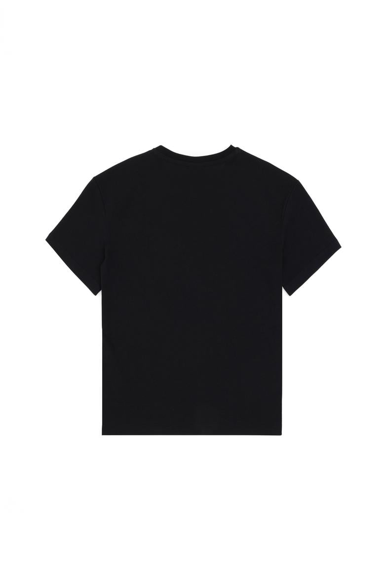 Erkek Çocuk Siyah Oversize Bisiklet Yaka Tişört - 50295447075