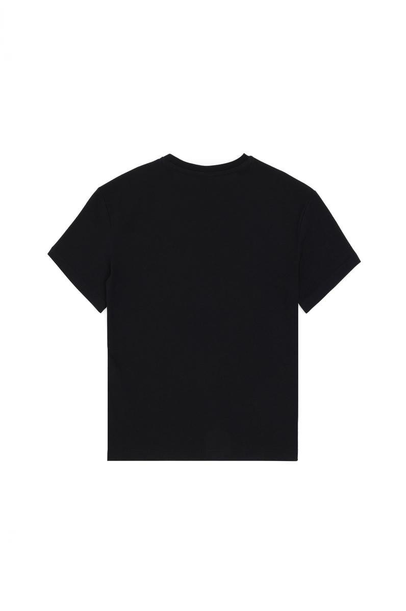 Erkek Çocuk Siyah Oversize Bisiklet Yaka Tişört