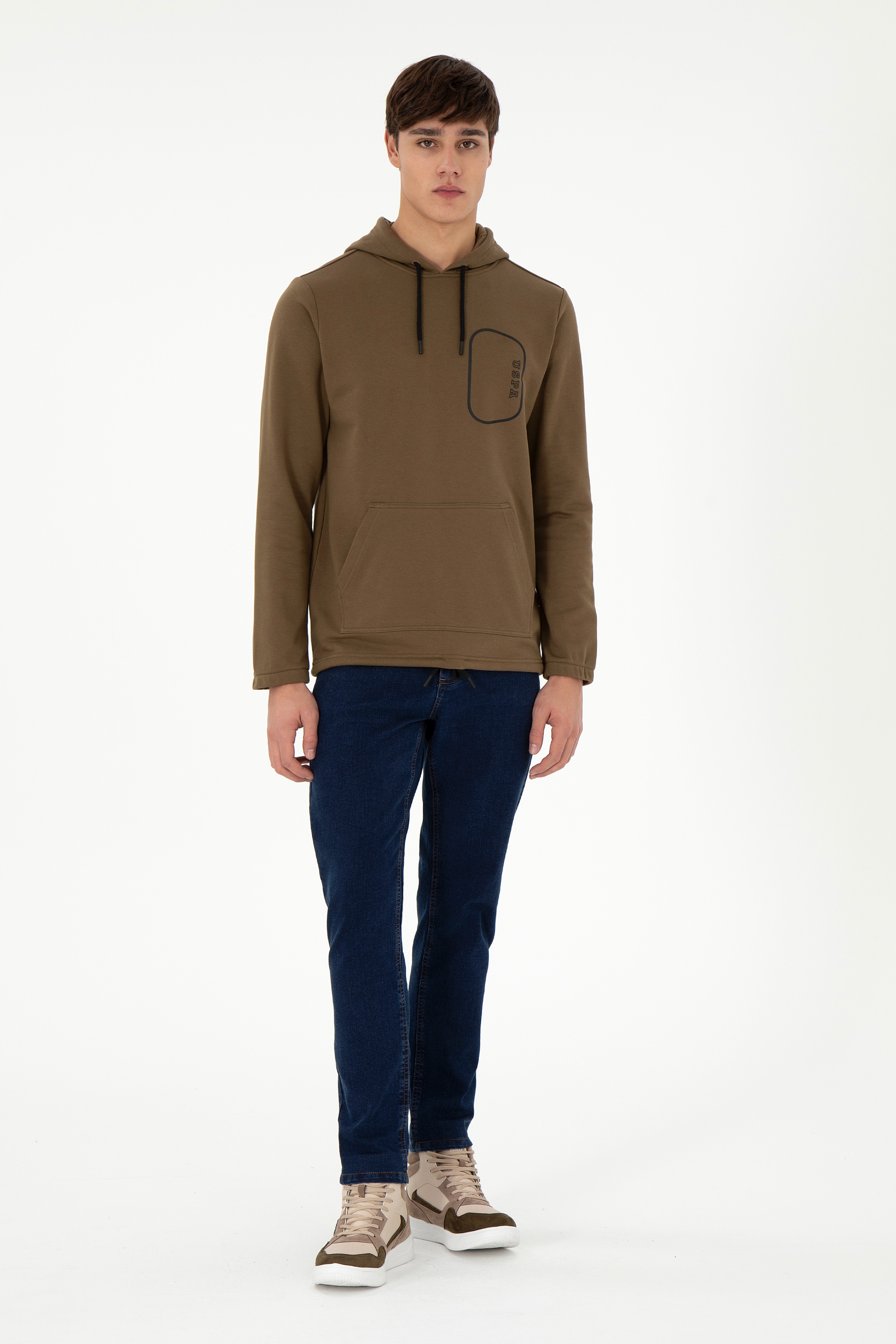 Erkek Haki Sweatshirt