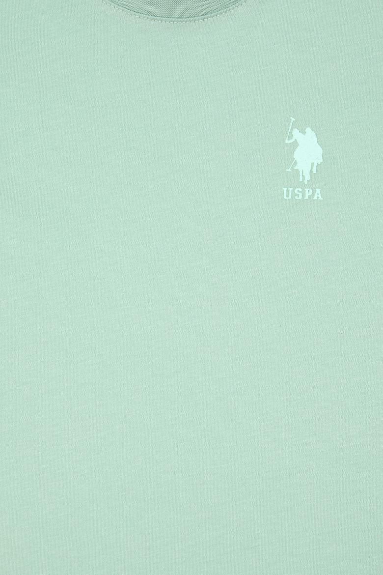 Erkek Çocuk Su Yeşili Basic Bisiklet Yaka Tişört - 50306502044