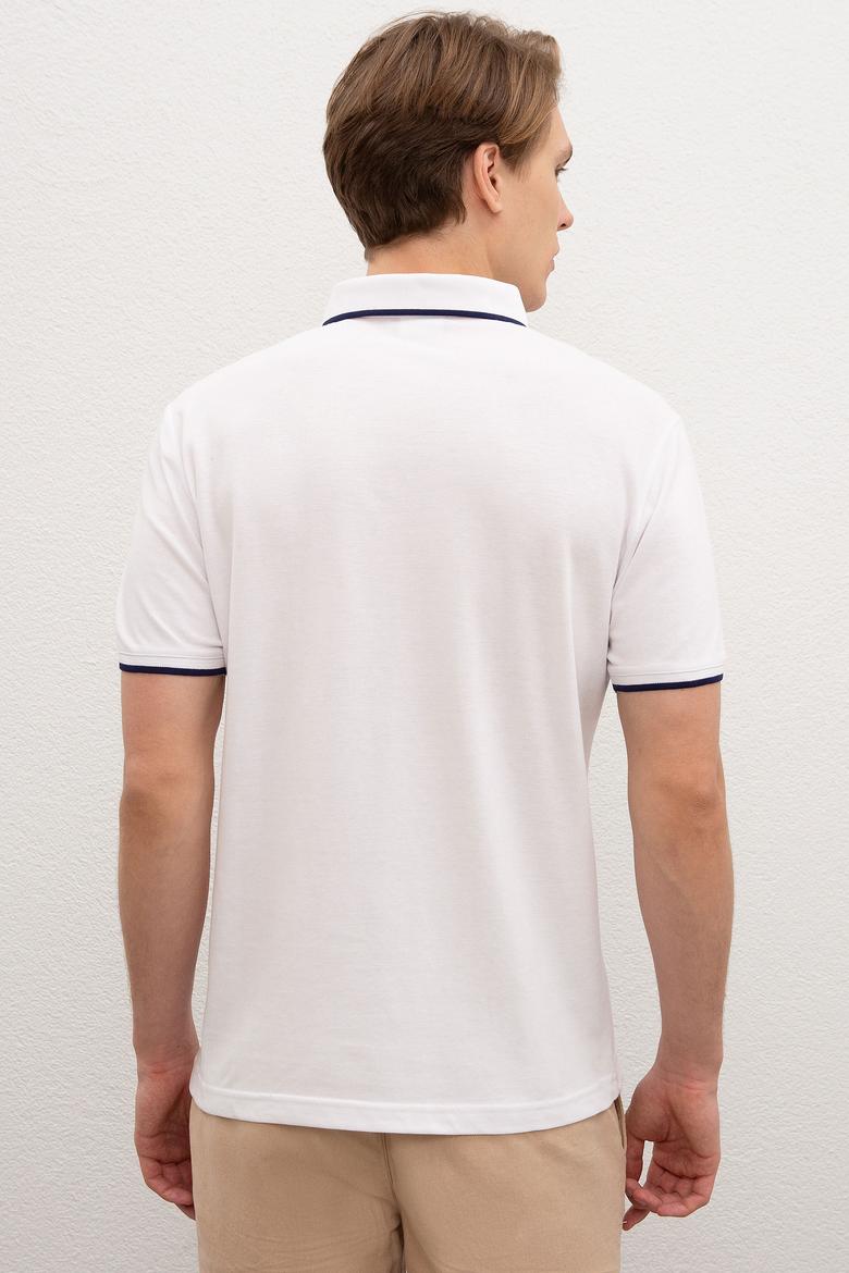 Erkek Beyaz Polo Yaka T-Shirt - 50224446001