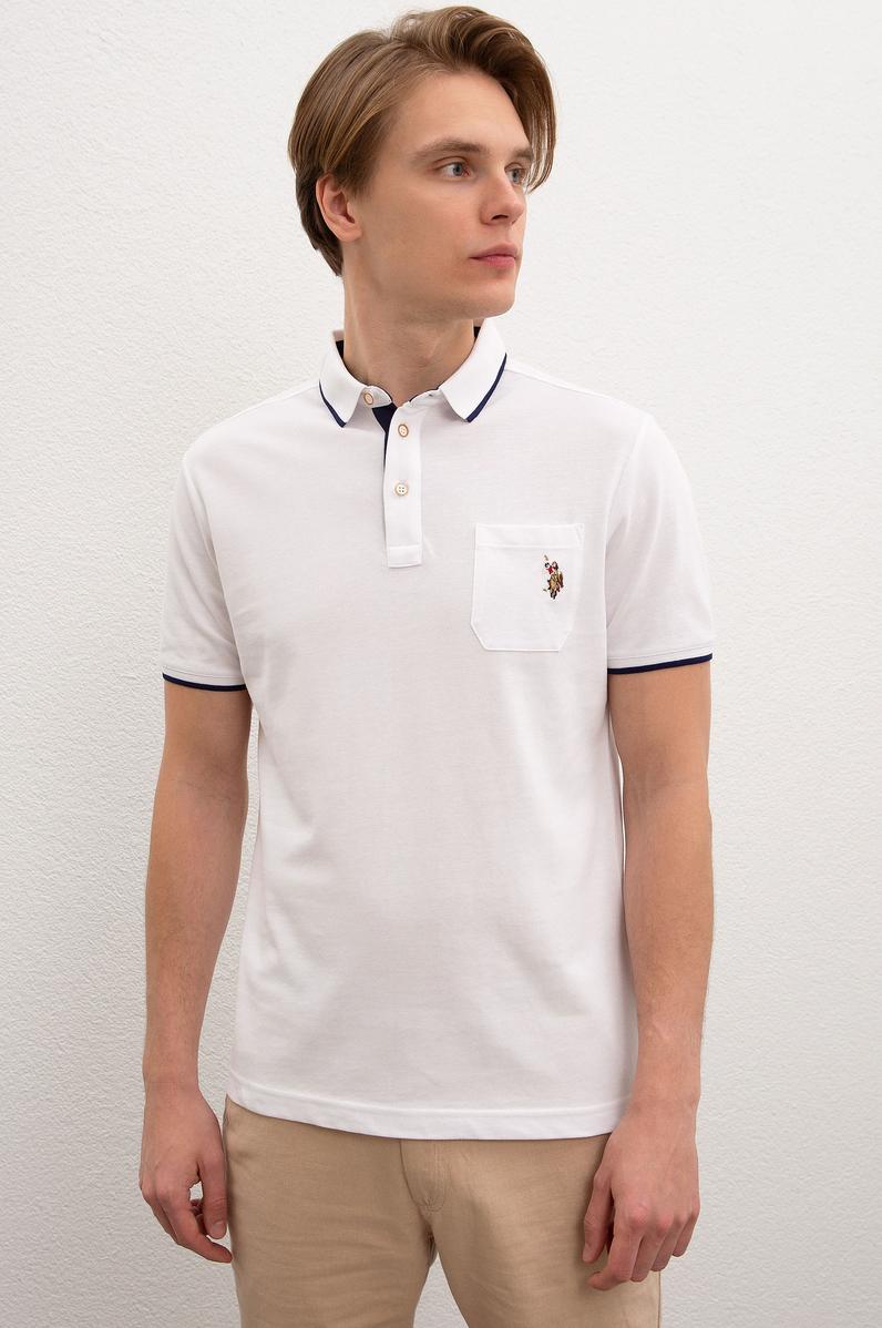 Erkek Beyaz Polo Yaka T-Shirt