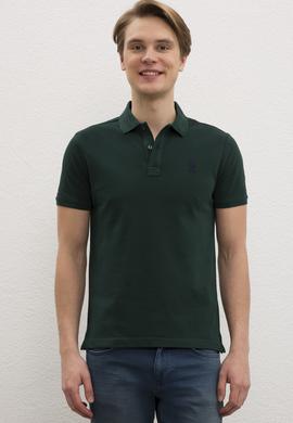 Erkek Koyu Yeşil Polo Yaka T-Shirt Basic - 50218140139