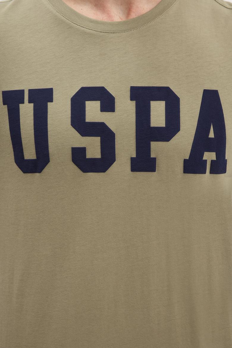 Erkek Haki Bisiklet Yaka T-Shirt Basic - 50216452122