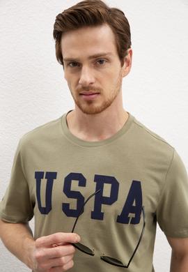 Erkek Haki Bisiklet Yaka T-Shirt Basic - 50216452122