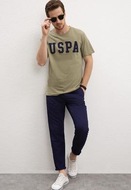 Erkek Haki Bisiklet Yaka T-Shirt Basic - 50216452122