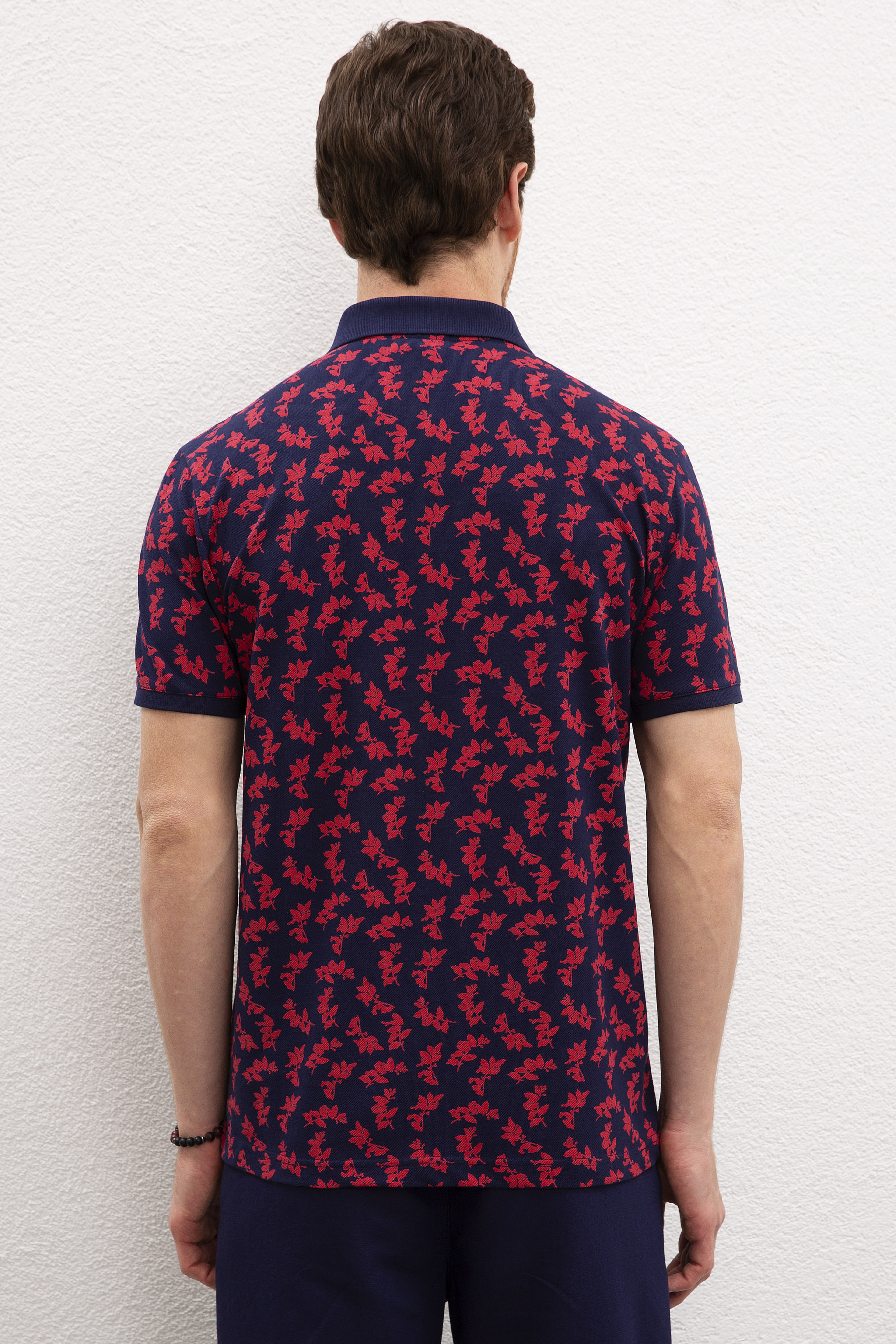 Erkek Lacivert Polo Yaka T-Shirt - Image 3