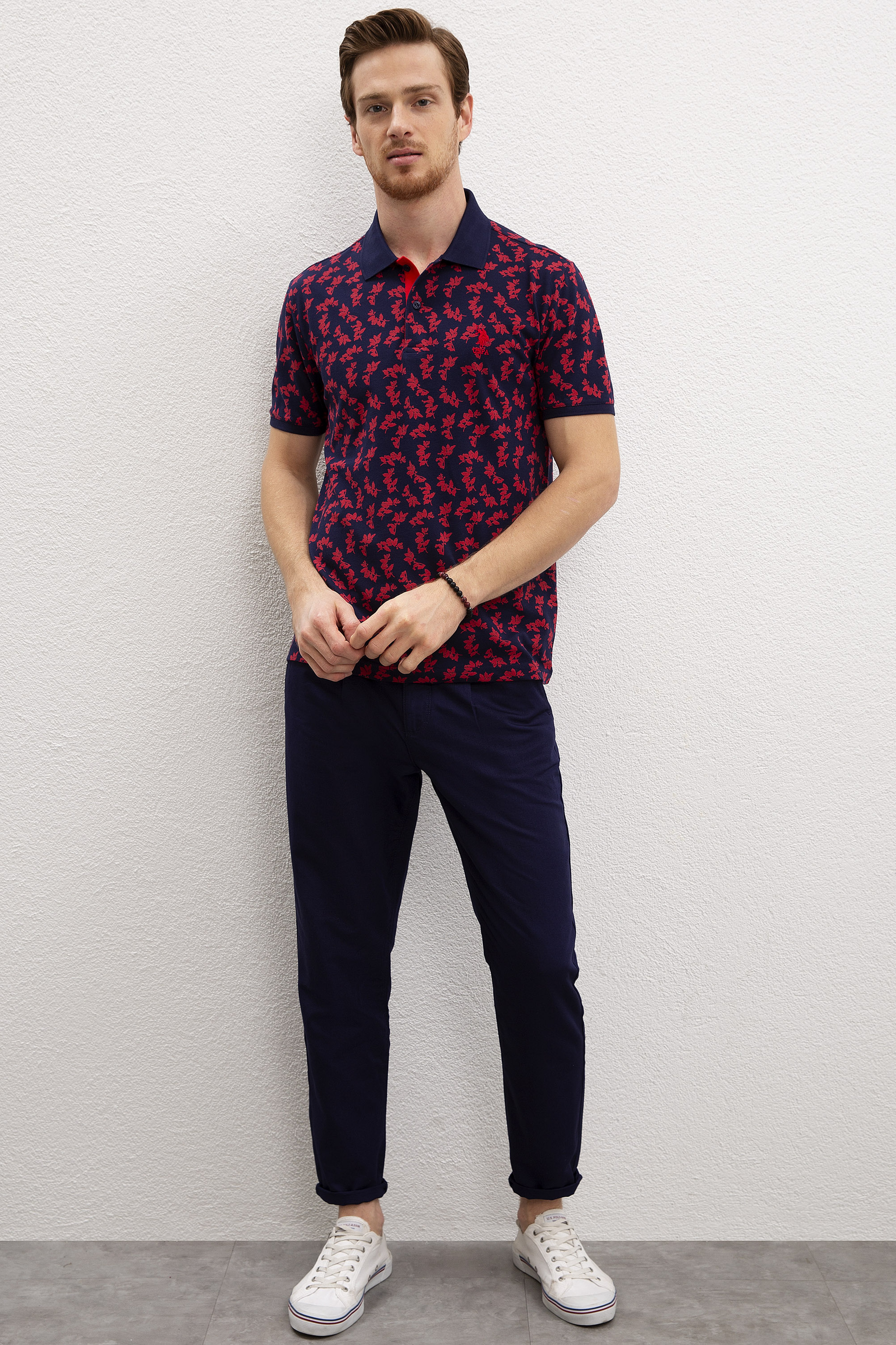 Erkek Lacivert Polo Yaka T-Shirt - Image 4