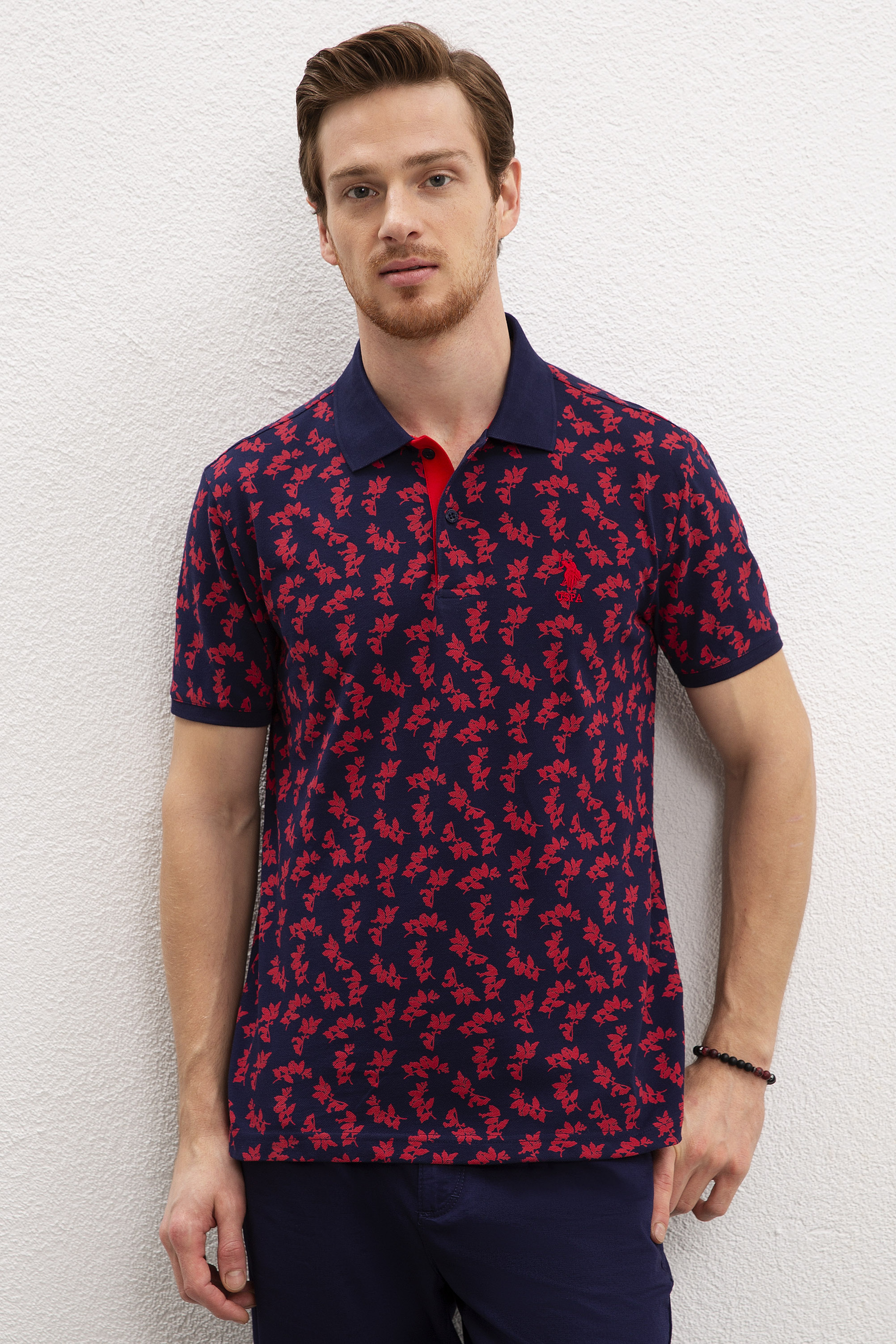 Erkek Lacivert Polo Yaka T-Shirt - Image 1