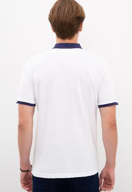 Erkek Beyaz Polo Yaka T-Shirt - 50218823017