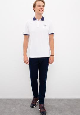 Erkek Beyaz Polo Yaka T-Shirt - 50218823017