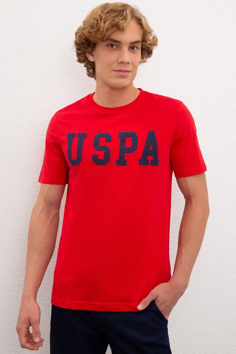 Erkek Kırmızı Bisiklet Yaka T-Shirt Basic