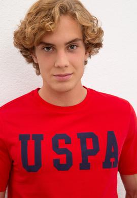 Erkek Kırmızı Bisiklet Yaka T-Shirt Basic - 50216452131