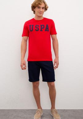 Erkek Kırmızı Bisiklet Yaka T-Shirt Basic - 50216452131