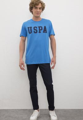 Erkek Kobalt Mavi Basic T-Shirt - 50216452151