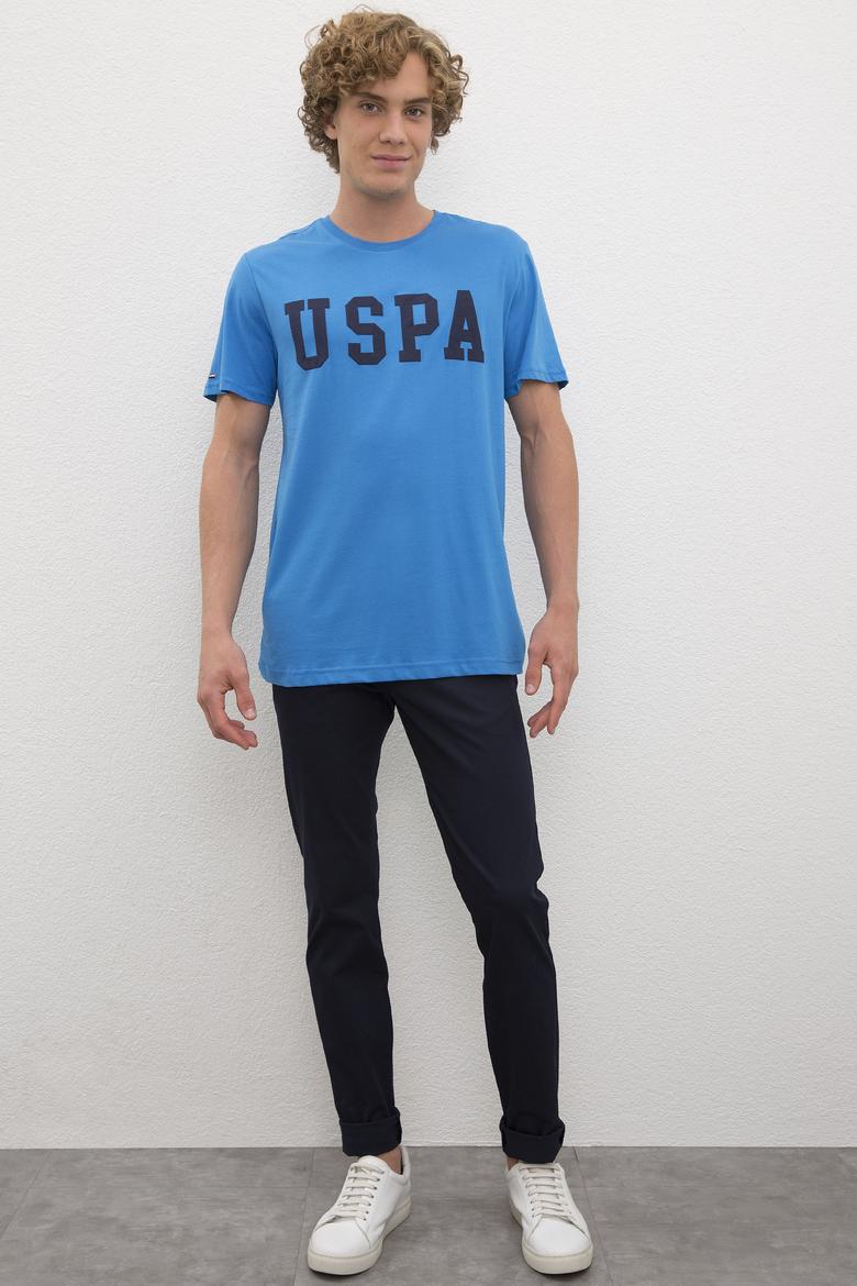 Erkek Kobalt Mavi Basic T-Shirt - 50216452151