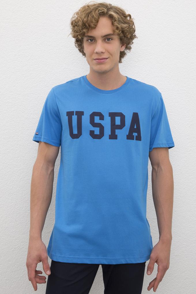 Erkek Kobalt Mavi Basic T-Shirt