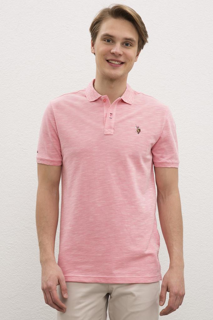 Erkek Pembe Basic T-Shirt